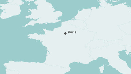 City of Paris On World Map