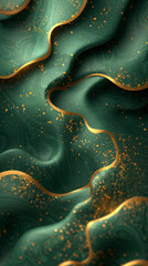 Abstract background of gold and green shade