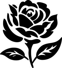 Flower | Black and White Vector illustration