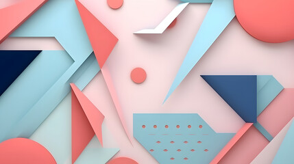 Abstract papercut background with pastel colors