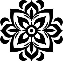 Mandala | Minimalist and Simple Silhouette - Vector illustration