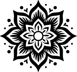 Mandala - Minimalist and Flat Logo - Vector illustration