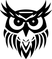 Owl - Minimalist and Flat Logo - Vector illustration