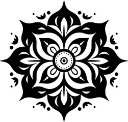 Mandala - Minimalist and Flat Logo - Vector illustration
