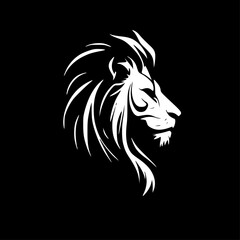 Obraz premium Lion | Minimalist and Simple Silhouette - Vector illustration