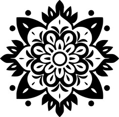 Mandala - Minimalist and Flat Logo - Vector illustration