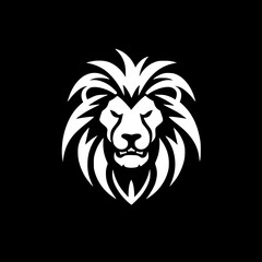 Lion | Black and White Vector illustration