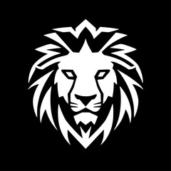 Lion | Black and White Vector illustration