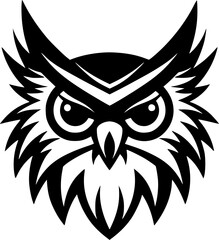 Owl | Minimalist and Simple Silhouette - Vector illustration
