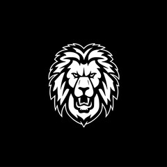 Lion - Minimalist and Flat Logo - Vector illustration