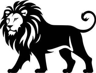 Lion | Black and White Vector illustration