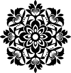 Mandala | Minimalist and Simple Silhouette - Vector illustration
