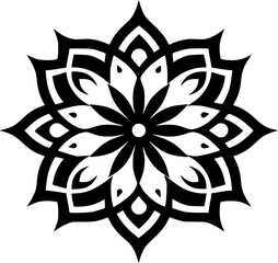 Mandala | Black and White Vector illustration