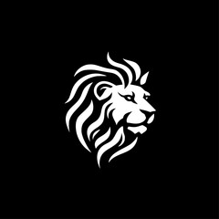 Lion - Minimalist and Flat Logo - Vector illustration