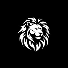 Lion - Minimalist and Flat Logo - Vector illustration