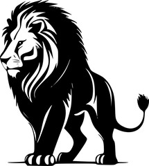 Lion | Minimalist and Simple Silhouette - Vector illustration