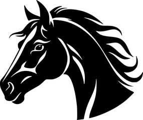 Horse - Minimalist and Flat Logo - Vector illustration