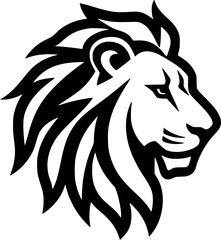 Lion | Black and White Vector illustration