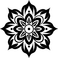 Mandala | Black and White Vector illustration