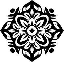 Mandala | Minimalist and Simple Silhouette - Vector illustration