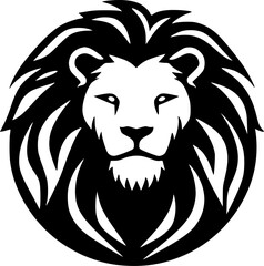 Lion - Minimalist and Flat Logo - Vector illustration