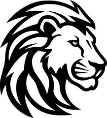 Lion - Minimalist and Flat Logo - Vector illustration