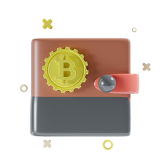 crypto wallet 3d icon