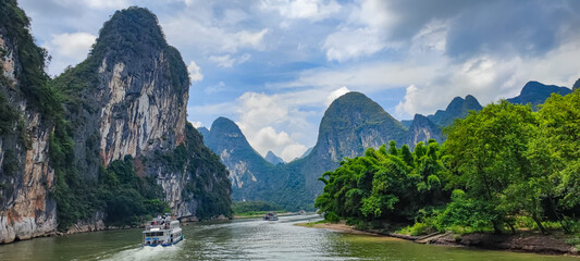 From Guilin to Yangshuo, visitors can take a cruise on the Lijiang River, while enjoying a...