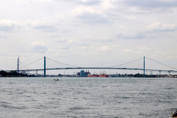 Bridge in the outskirts of Detroit, Michigan