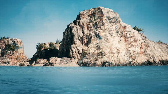 Baltic Sea coast on the rocky island