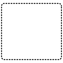 Dashed line basic geometric shapes. 