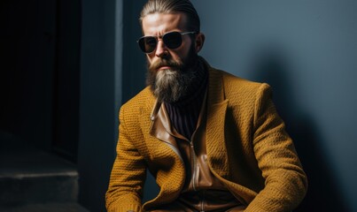 close up portrait of a stylish model