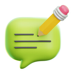 Write 3D Illustration