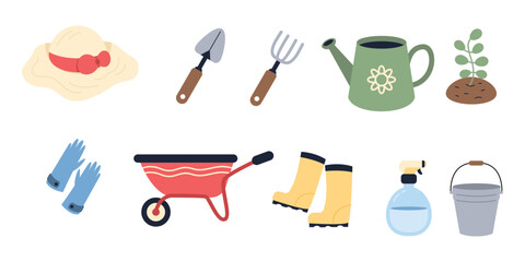 Spring Gardening Tool Illustration