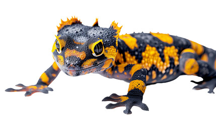 Black and Yellow Gecko With Yellow Spots