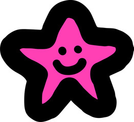 colorful Star doodle. hand drawn stars. Scribble illustrations. simple and cute.