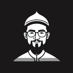 Muslim man vector icon islamic male 