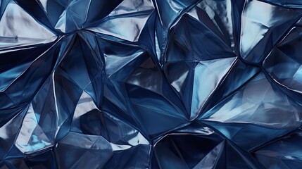 Translucent blue crystals pattern 3d, background with copy space. Generative AI