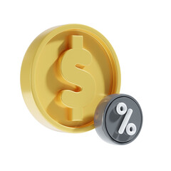 dollar percent 3d icon