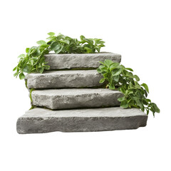 Stairs made of large stone steps clip art