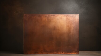 Textured copper stand for presenting vintage-inspired items - obrazy, fototapety, plakaty