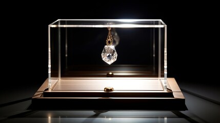 Floating illusion acrylic display for weightless jewelry presentation