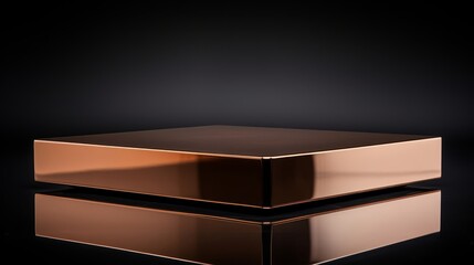 Glossy bronze platform for premium home decor showcasing