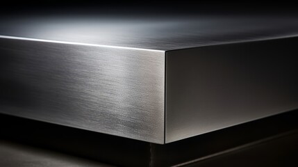 Cool lit brushed steel pedestal for heavy-duty machinery