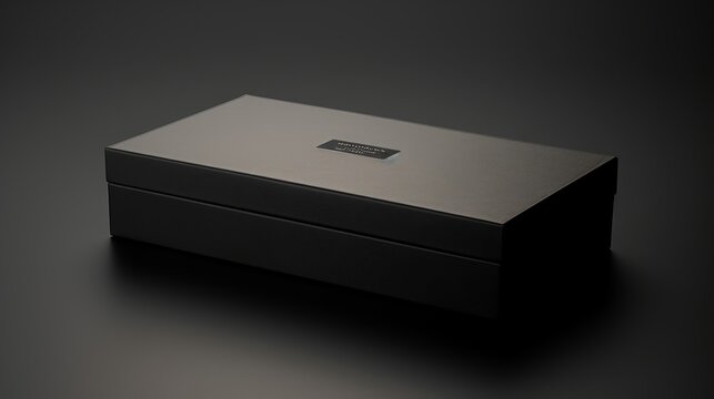 Elegant packaging concept with open black gift box
