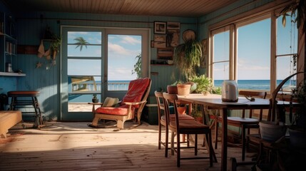 Beach house interior