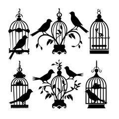 Bird Cage, cage svg, cage png, T shirt, clipart, png, svg, eps, jpg, vector, flower, floral, pattern, nature, illustration, leaf, vintage, art, plant, drawing, flowers, design, seamless, black, decora