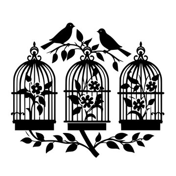 Bird Cage, cage svg, cage png, T shirt, clipart, png, svg, eps, jpg, vector, flower, floral, pattern, nature, illustration, leaf, vintage, art, plant, drawing, flowers, design, seamless, black, decora