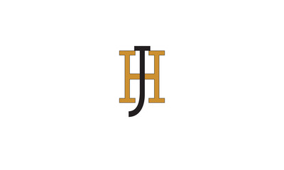 HJ, JH , J , H , Abstract Letters Logo Monogram	