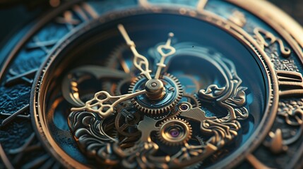 Treasures of Antiquity: Ancient Unique pocket watch  of Great Value. Crafted by Generative AI
